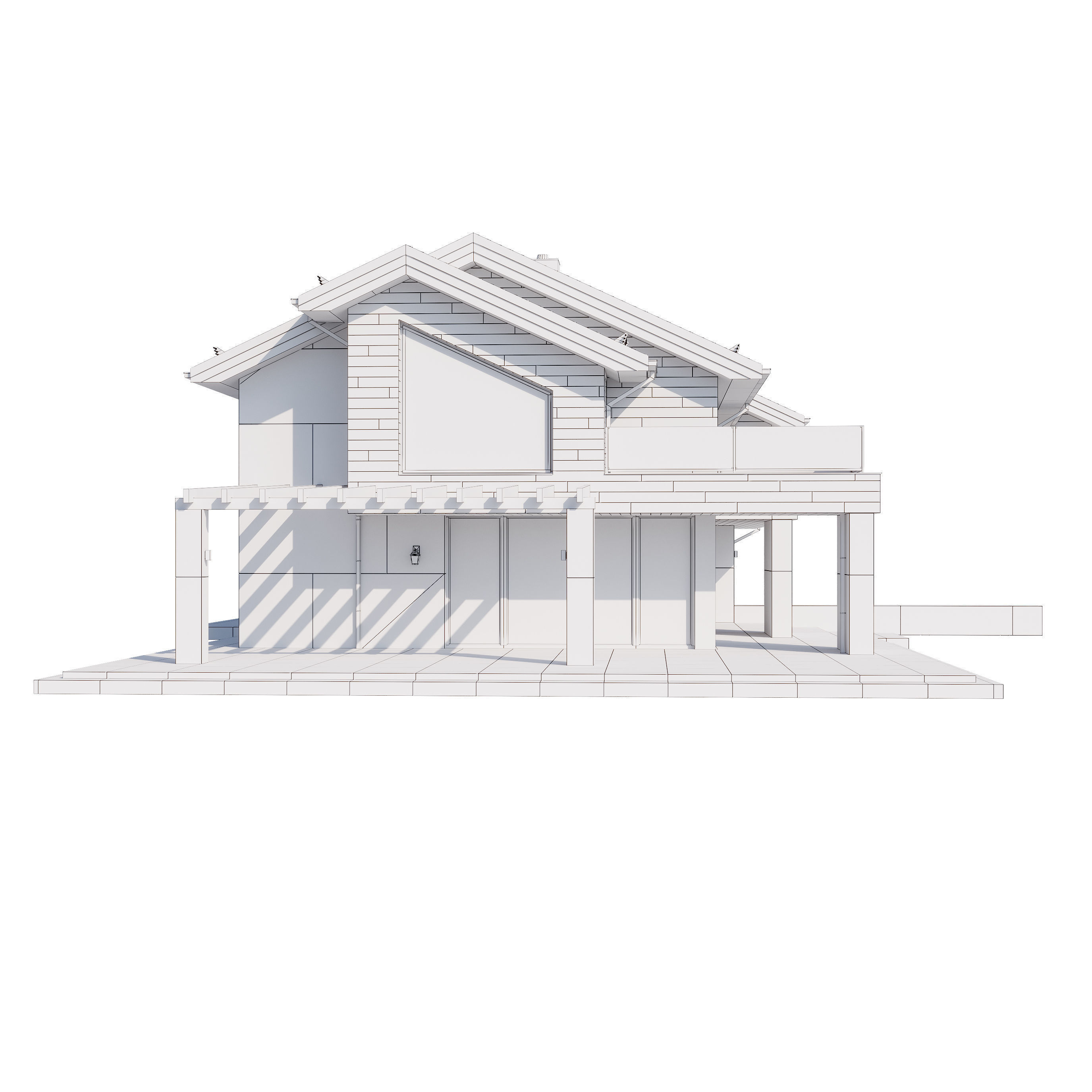 Modern house V87 3D model_22