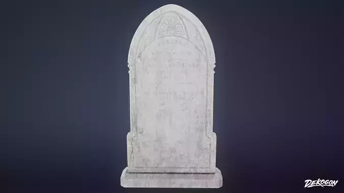 CEMETERY - Gravestone 04 - LOW POLY