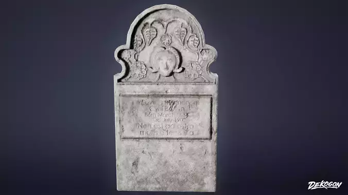 CEMETERY - Gravestone 05 - LOW POLY