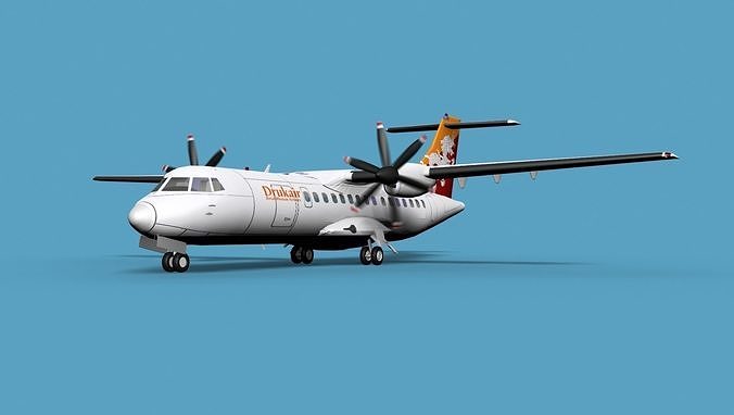 ATR  ATR-42-500 Drukair 3D model