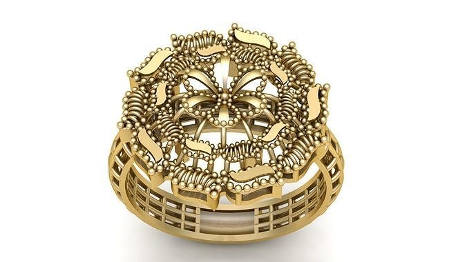 Filigree Wedding Ring 3d Printable Model 3D print model