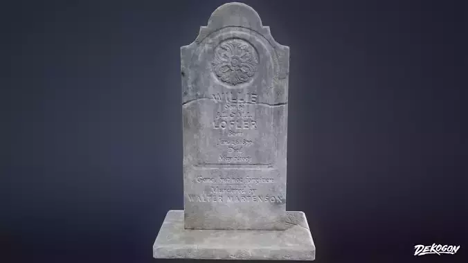 CEMETERY - Gravestone 10 - LOW POLY