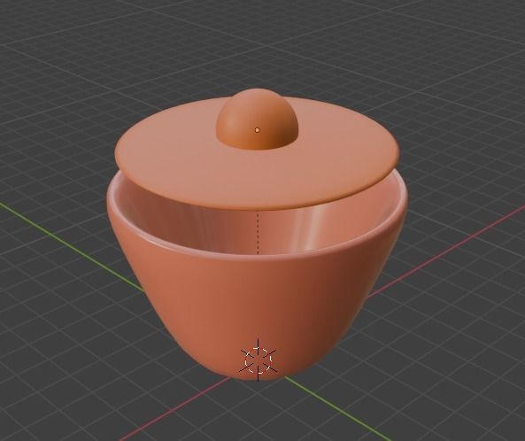 Classic ceramic jar 3D model_1