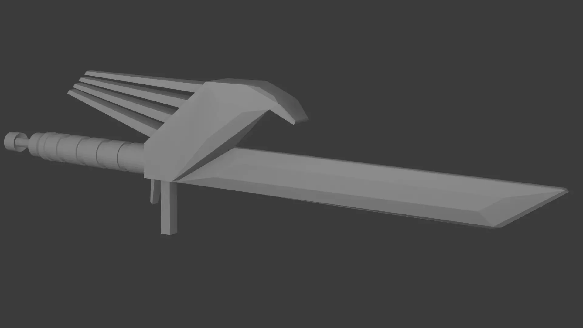 Eagle sword For 3d Printer Low-poly 3D model_0