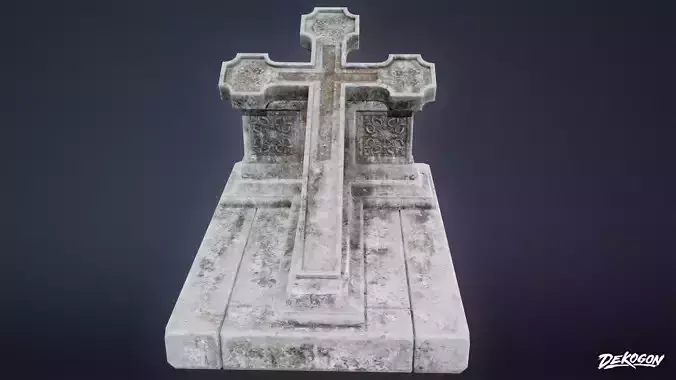CEMETERY - Gravestone 14 - LOW POLY