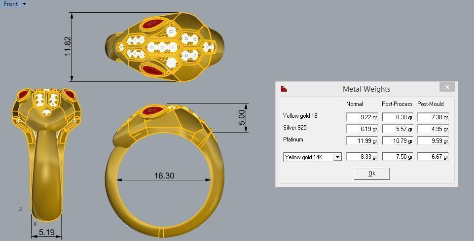 Bulgari Snake ring 3D print model_1
