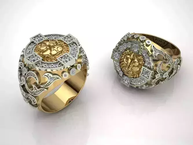 Lion ring Gold
