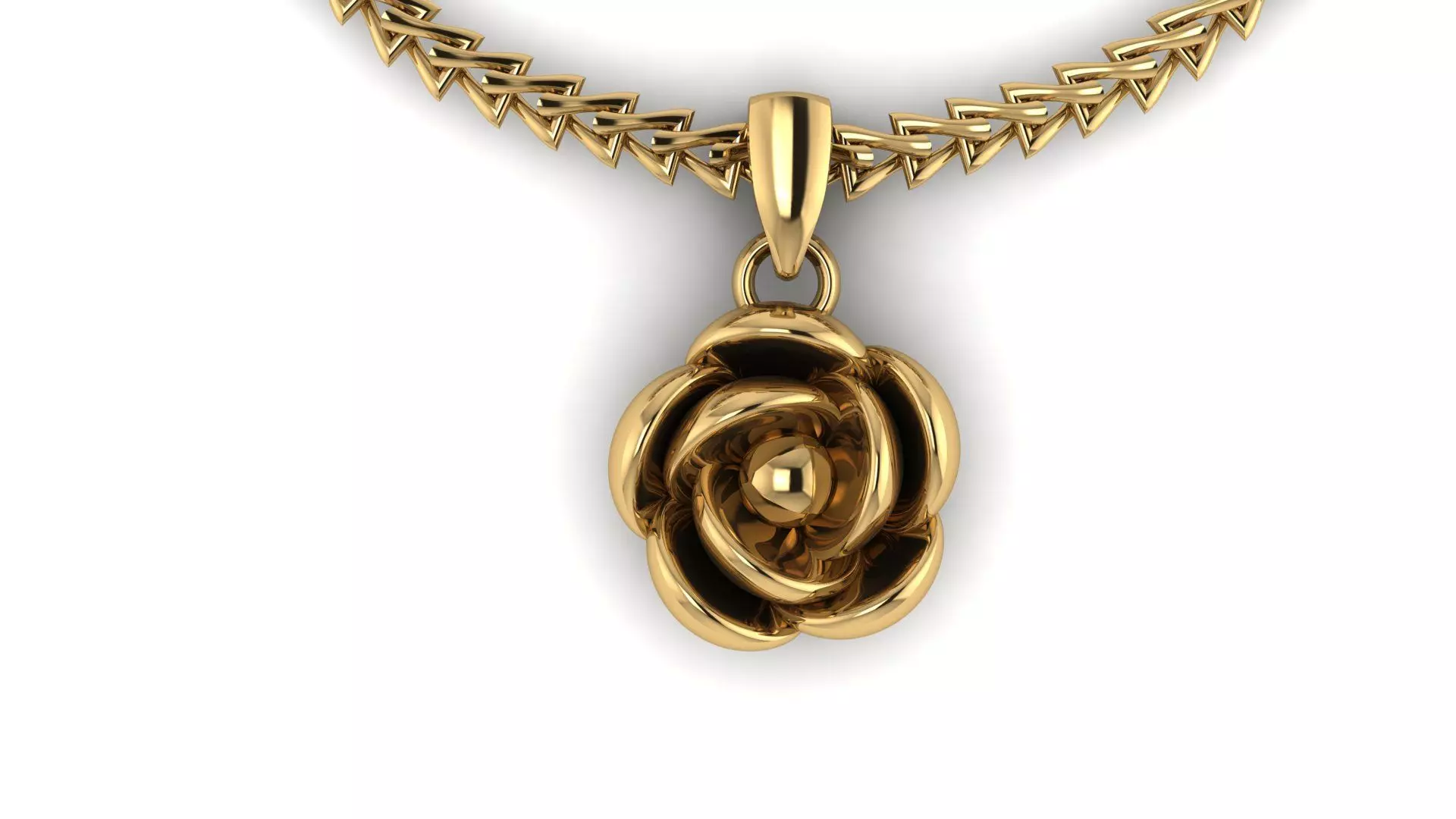 Stylish Flower Pendant 3d Printable Model 3D print model