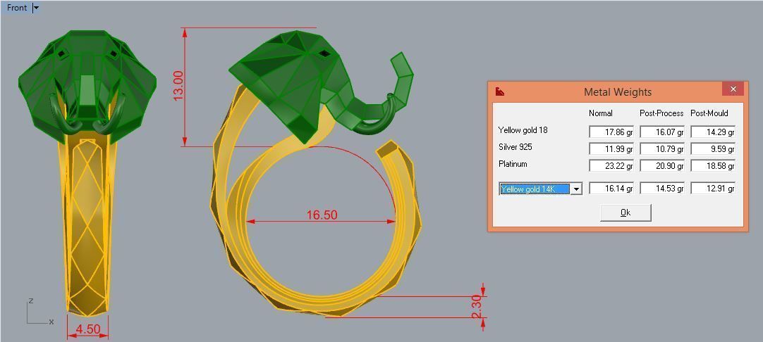Elephant ring 3D print model_1
