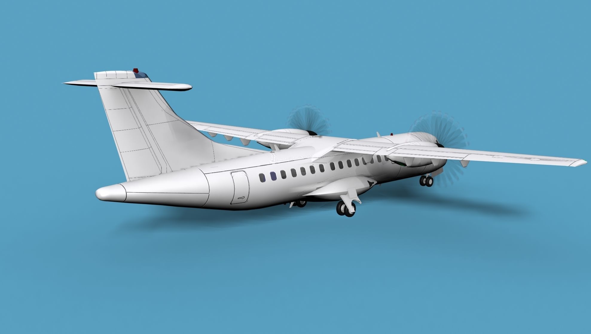 ATR  ATR-42-500 Unmarked 1 3D model_5
