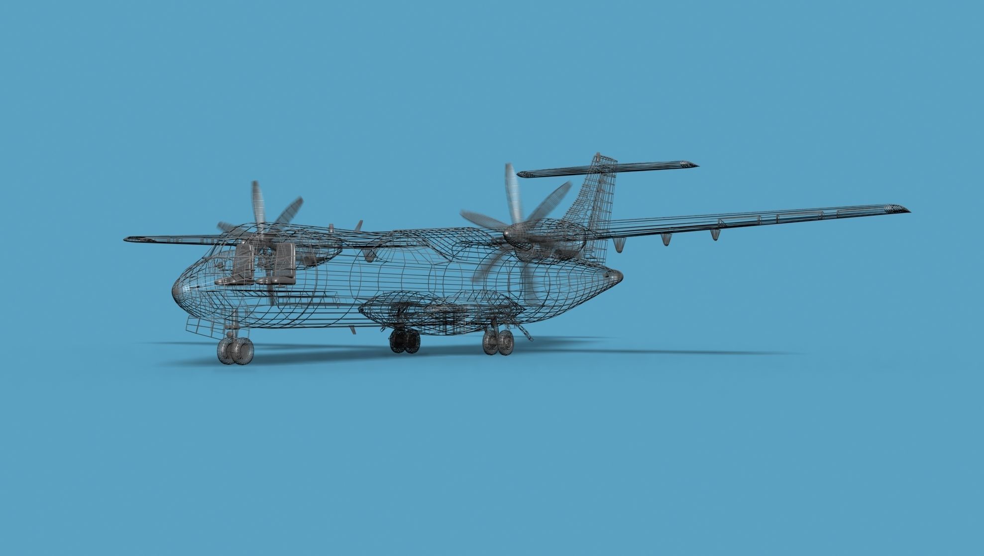 ATR  ATR-42-500 Unmarked 1 3D model_11