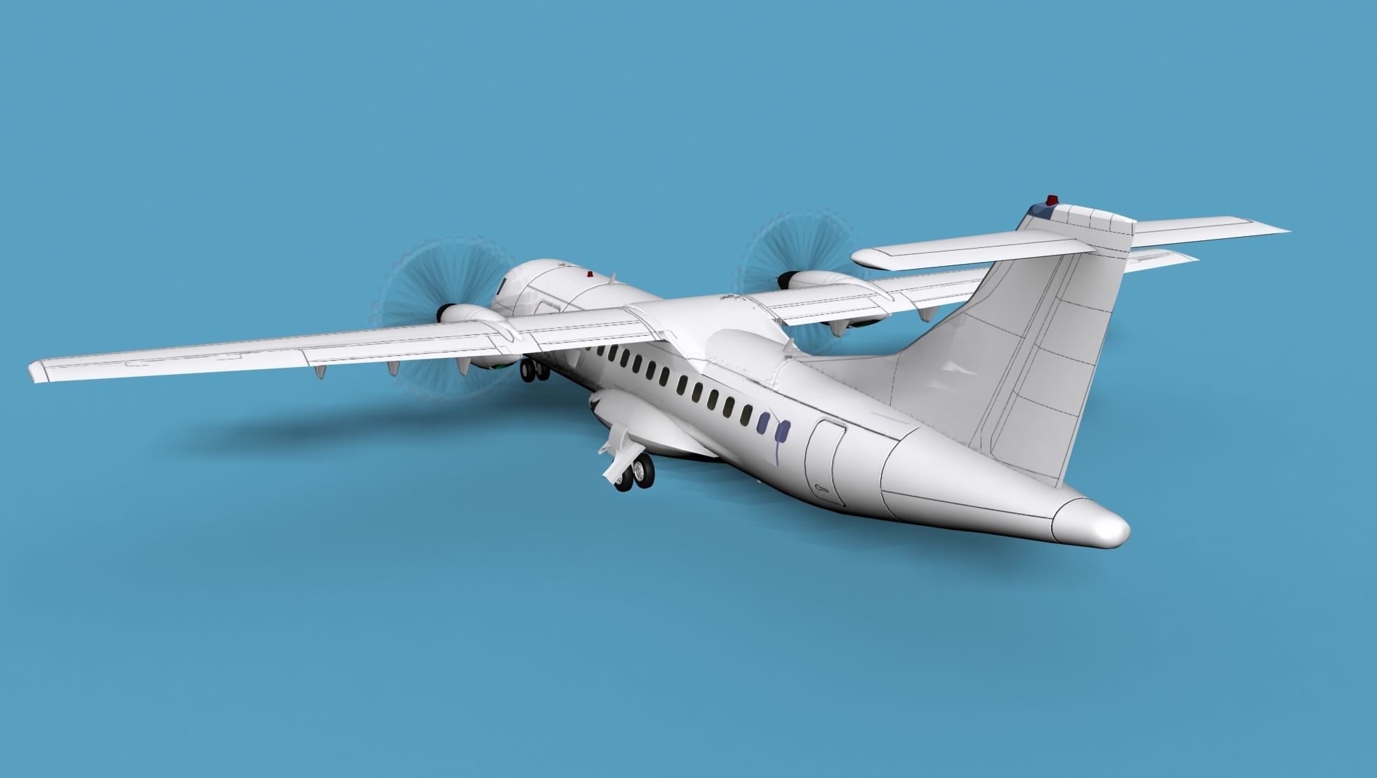 ATR  ATR-42-500 Unmarked 1 3D model_7