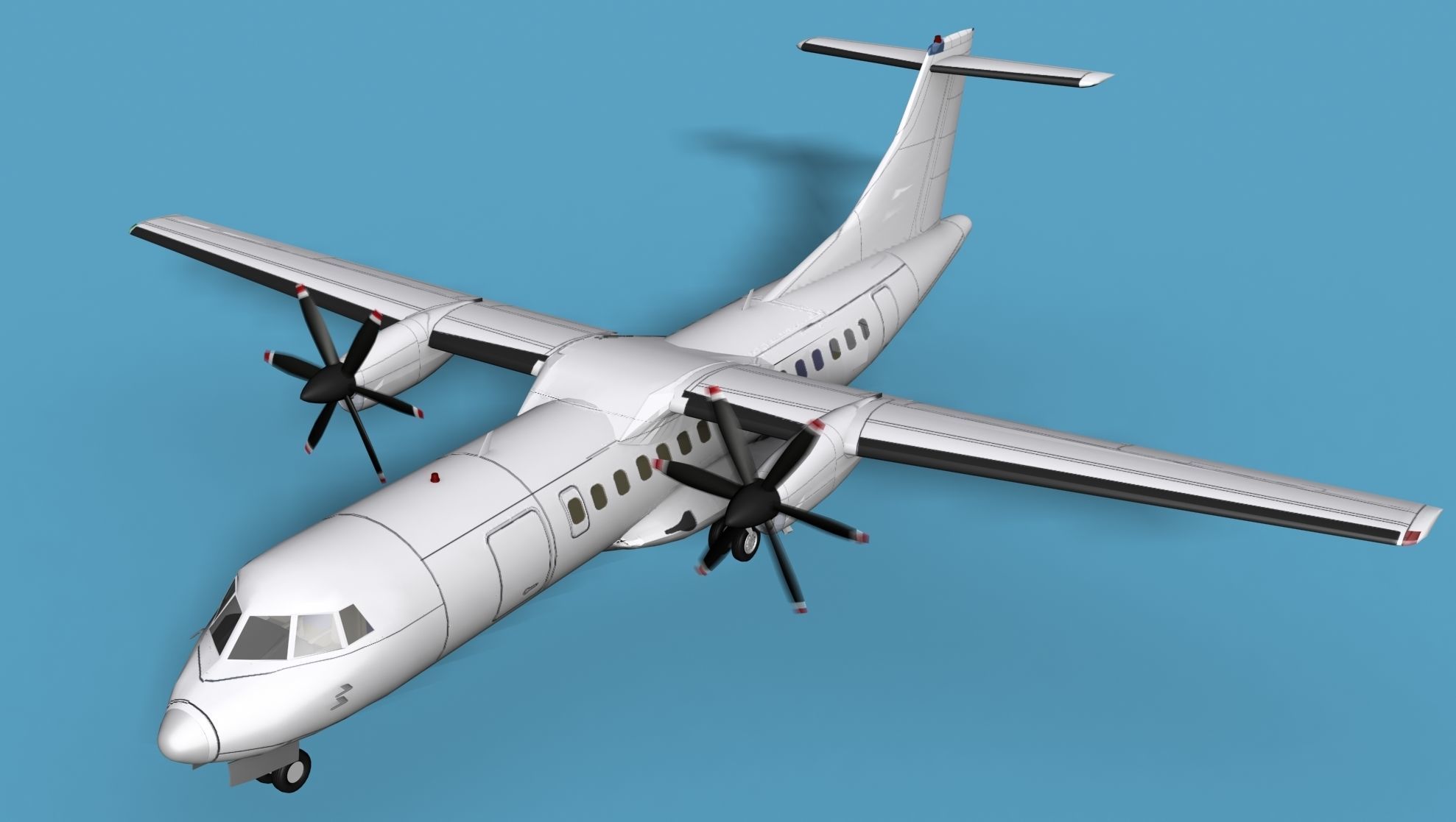 ATR  ATR-42-500 Unmarked 1 3D model_10