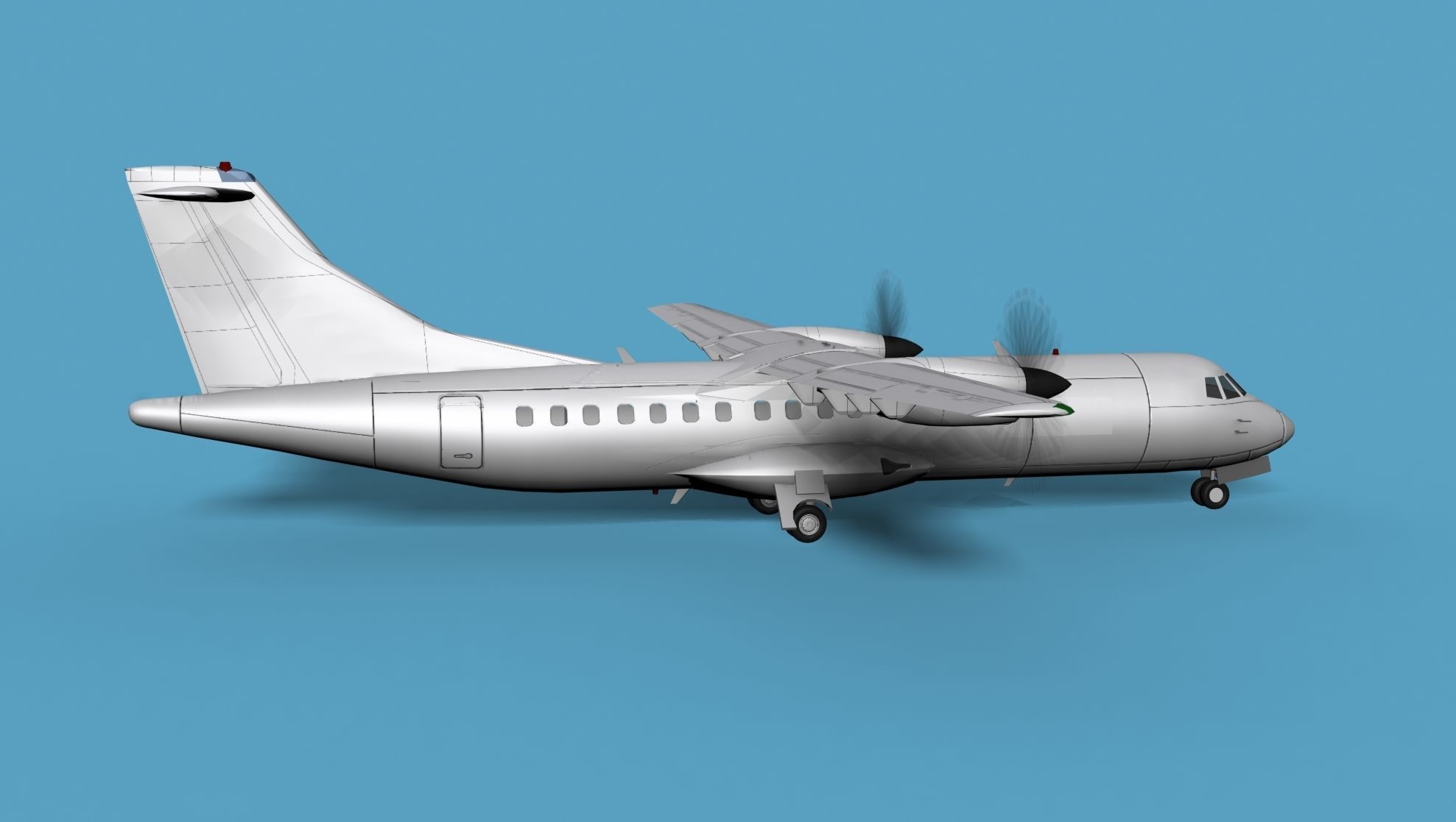 ATR  ATR-42-500 Unmarked 1 3D model_4