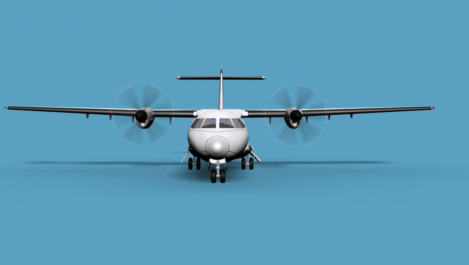 ATR  ATR-42-500 Unmarked 1 3D model_1