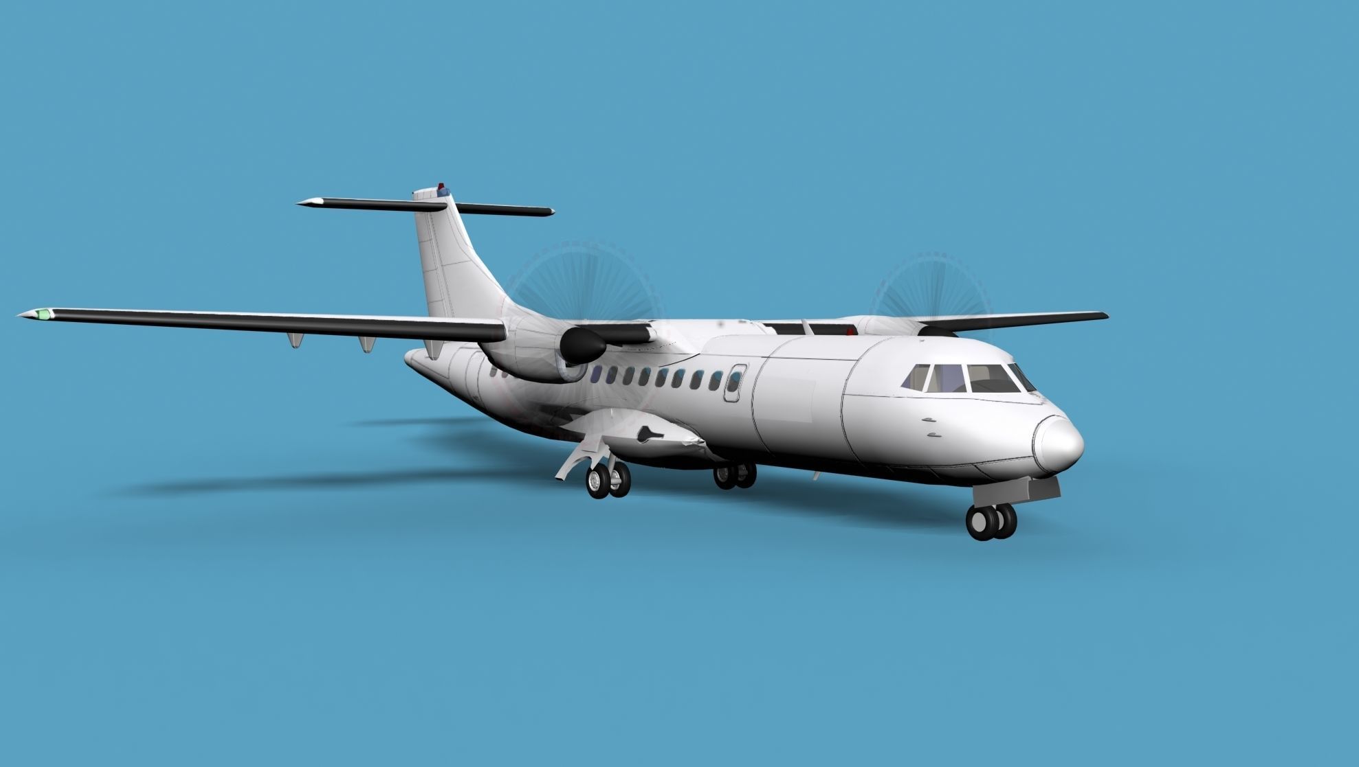 ATR  ATR-42-500 Unmarked 1 3D model_2