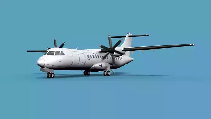 ATR  ATR-42-500 Unmarked 1 3D model
