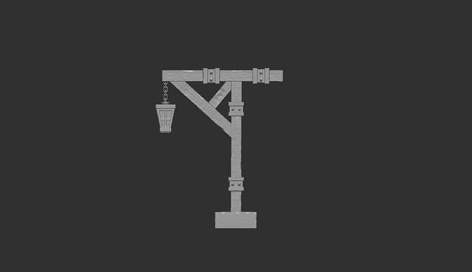 Medieval Lamppost Free 3D print model