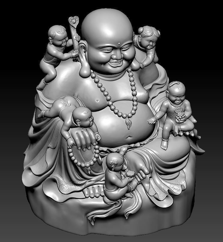 Maitreya five blessings 3D model_2