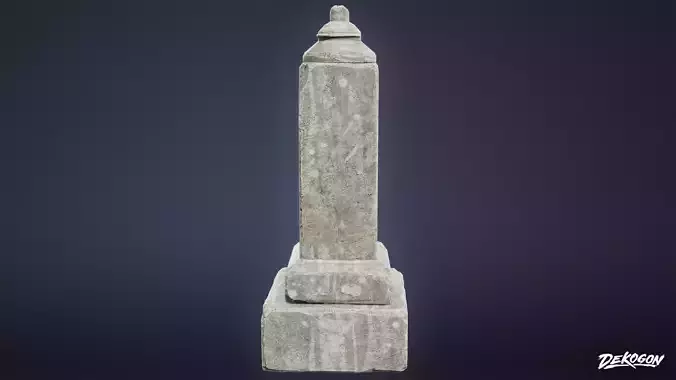 CEMETERY - Gravestone 34 - LOW POLY