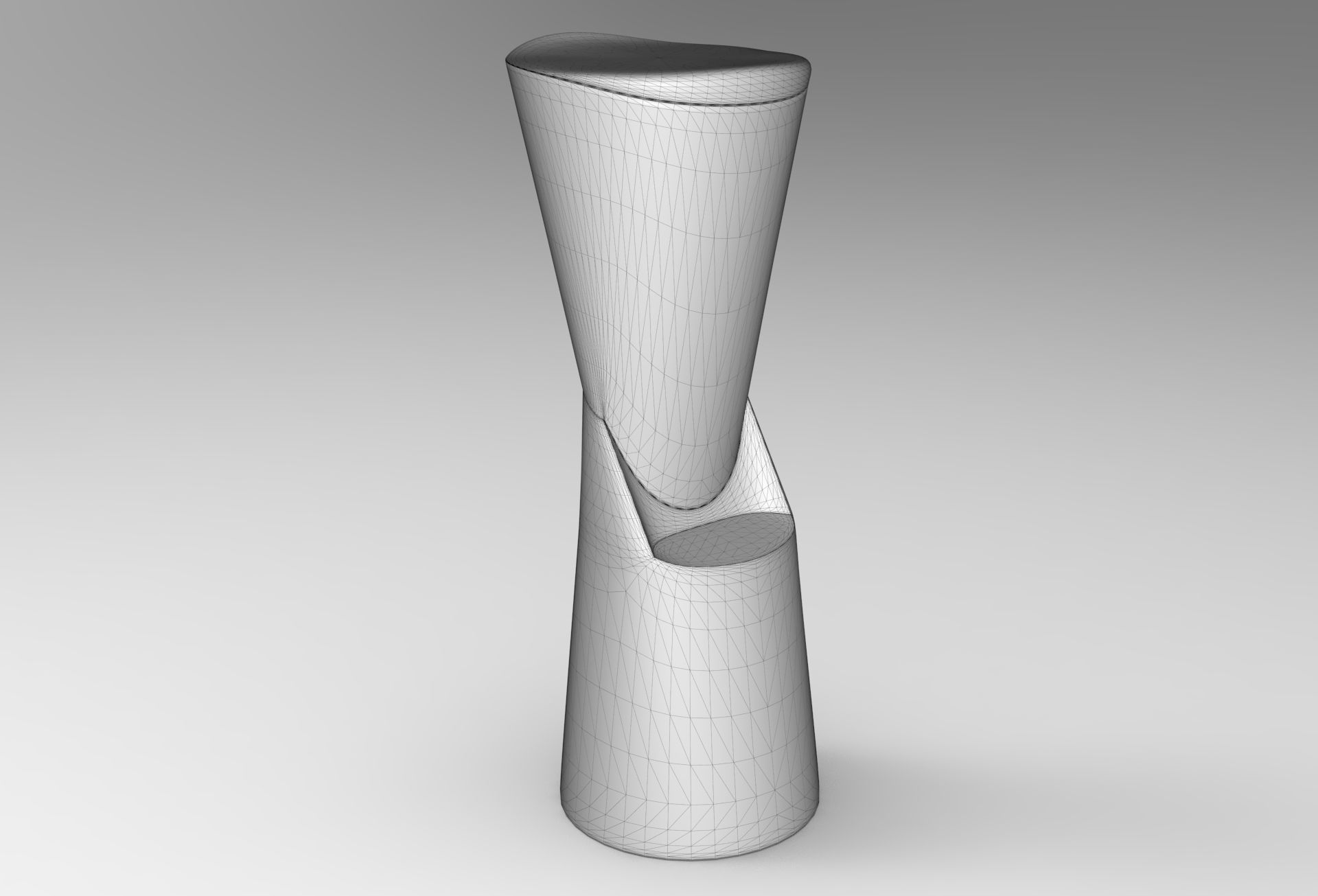 Hipu Bar Stool Low-poly 3D model_5