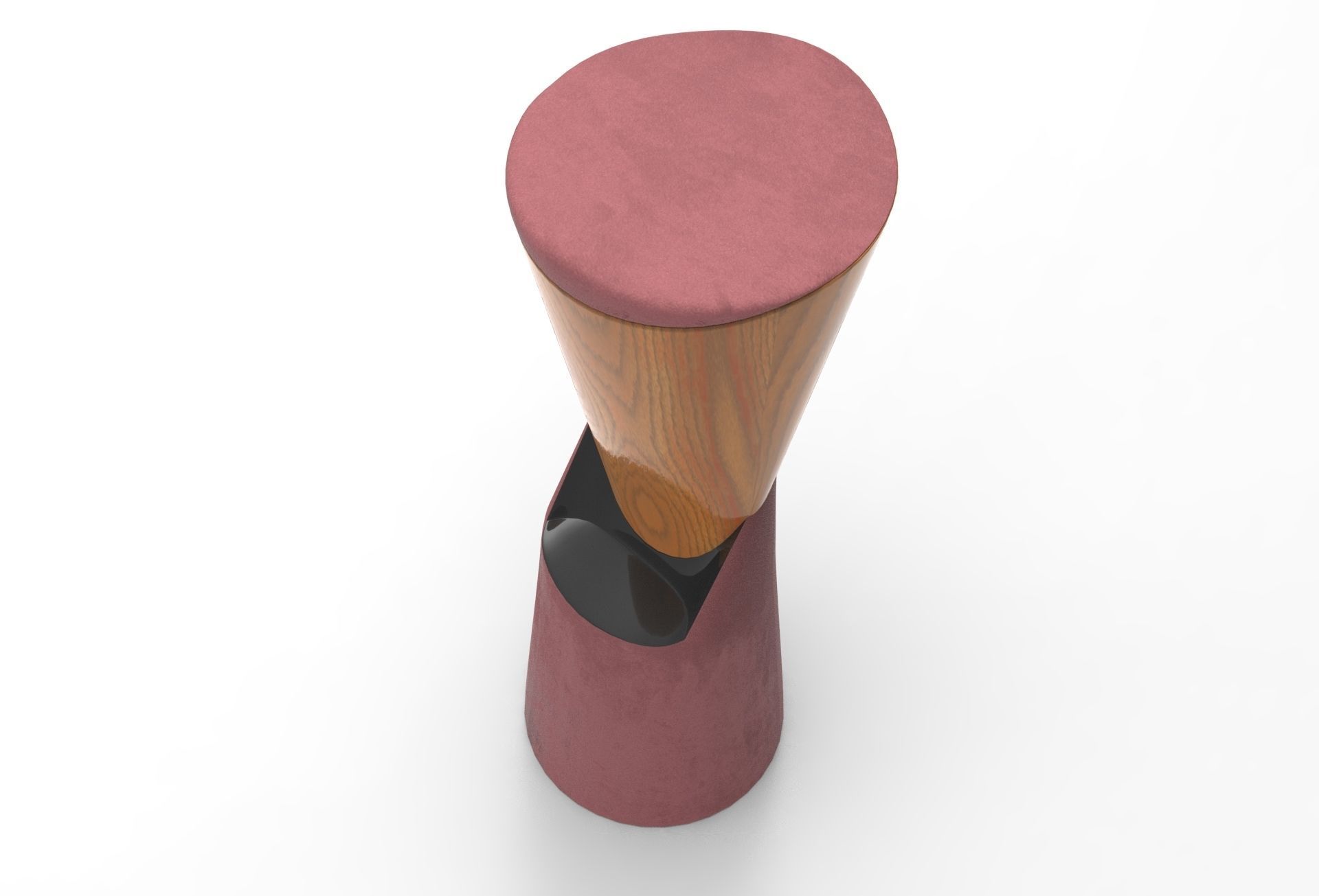 Hipu Bar Stool Low-poly 3D model_1