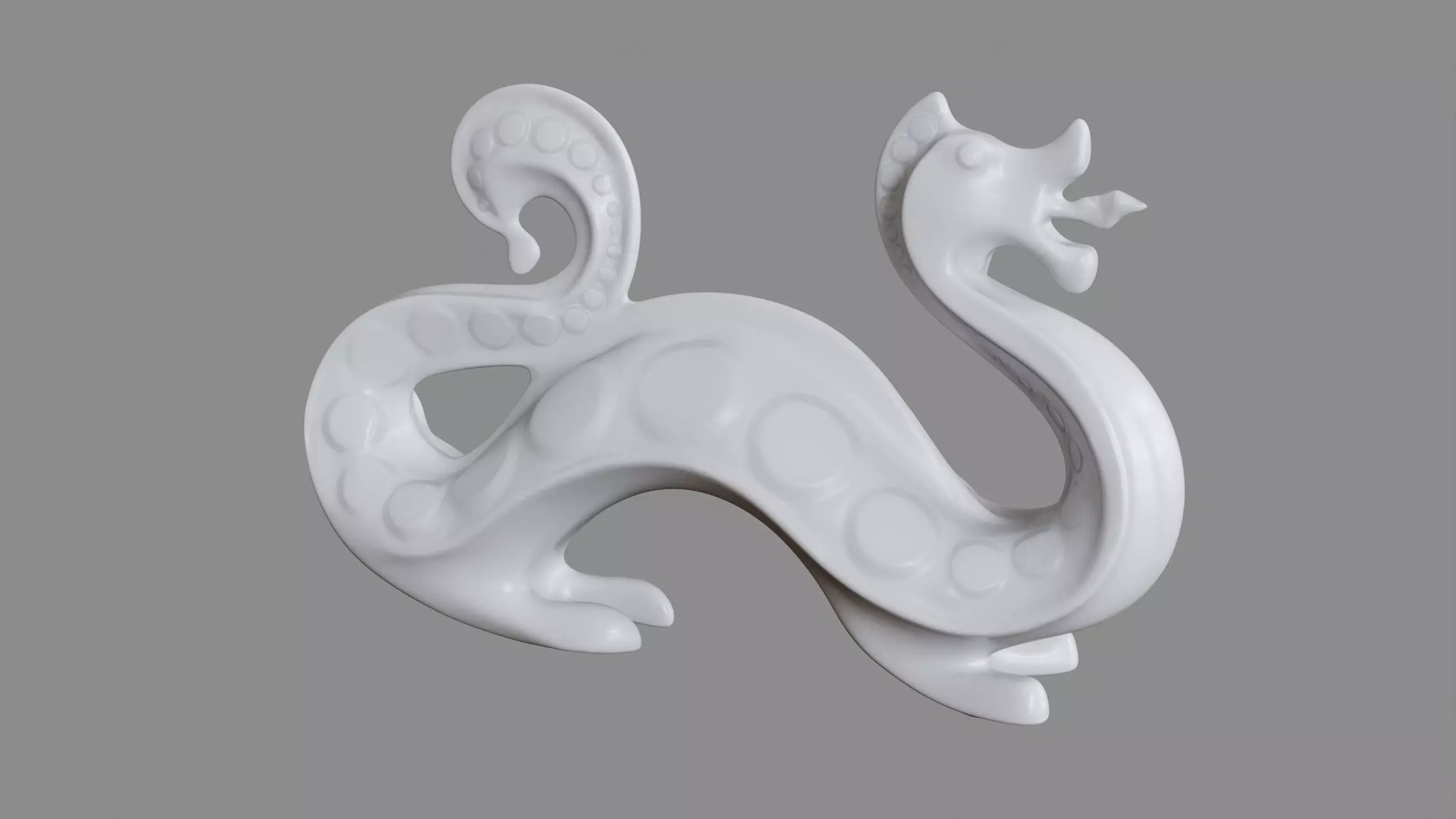 Decoration Ceramic Dragon 3D model