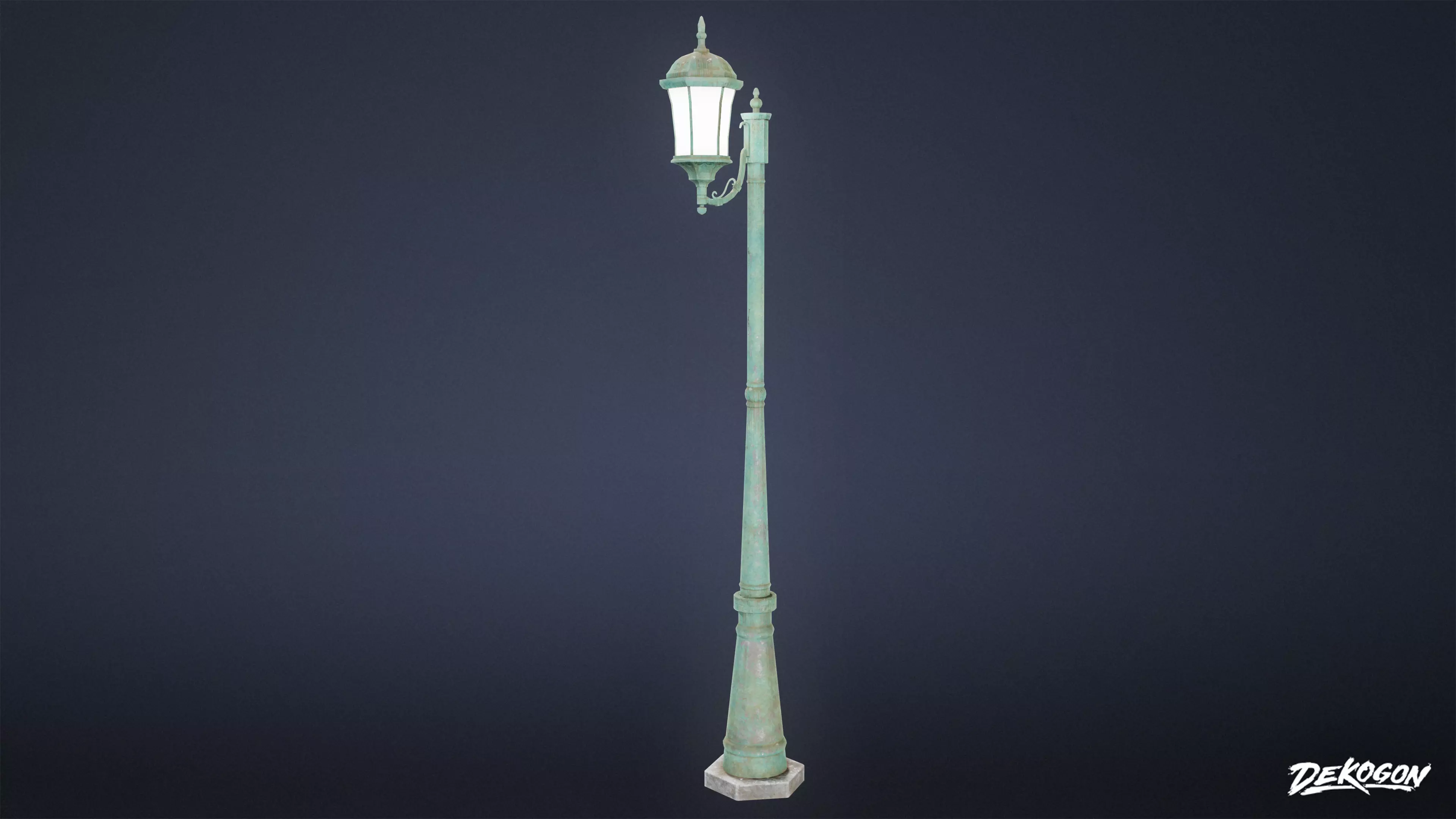 CEMETERY - Light Post 02 - LOW POLY Low-poly 3D model