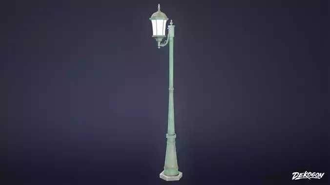 CEMETERY - Light Post 02 - LOW POLY