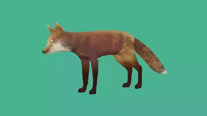 fox lowpoly 3d model