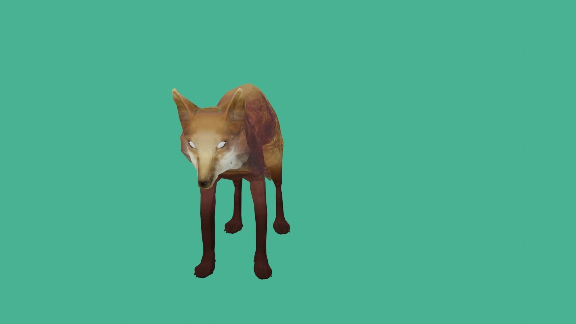 fox lowpoly 3d model 3D model_6