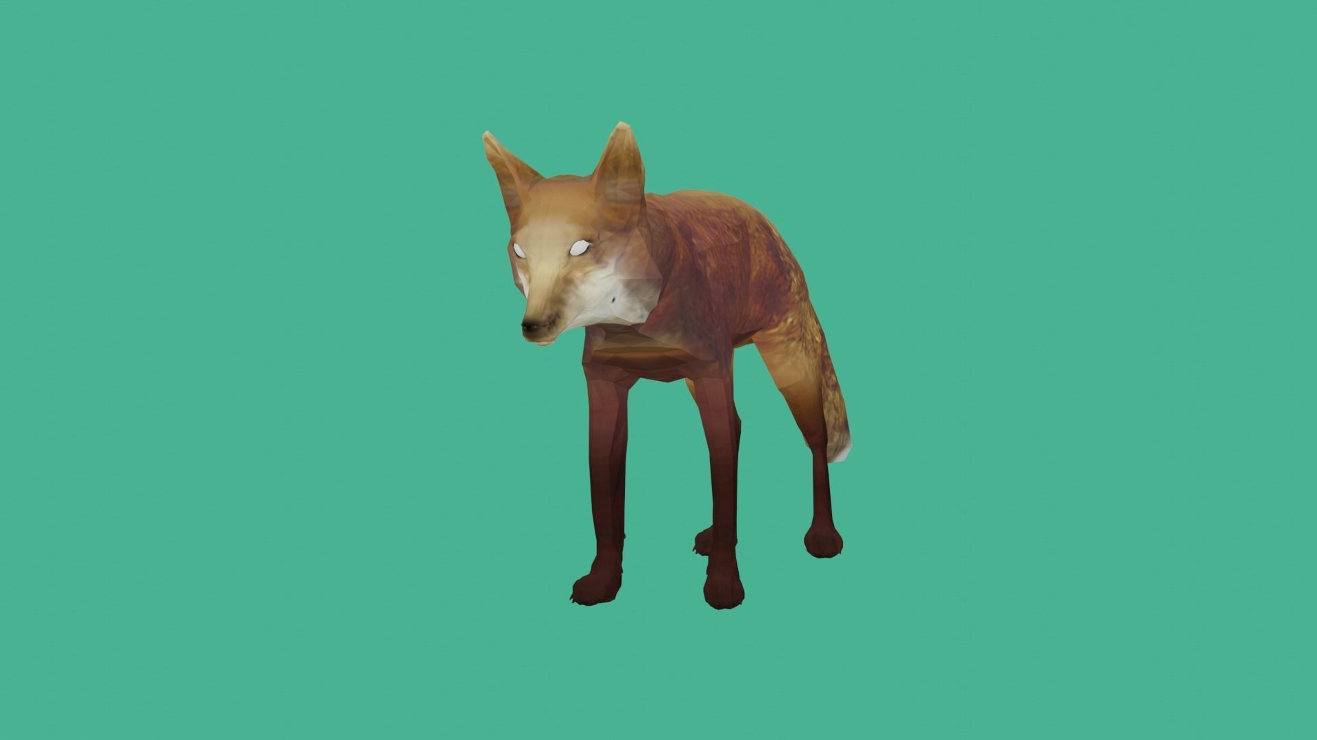 fox lowpoly 3d model 3D model_1