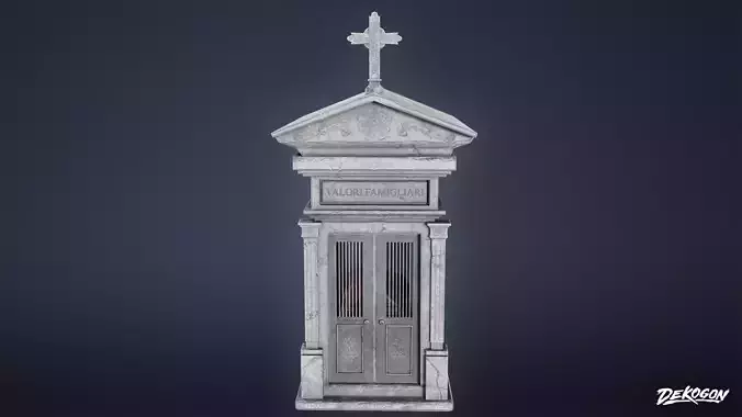 CEMETERY - Mausoleum 01 - LOW POLY Low-poly 3D model