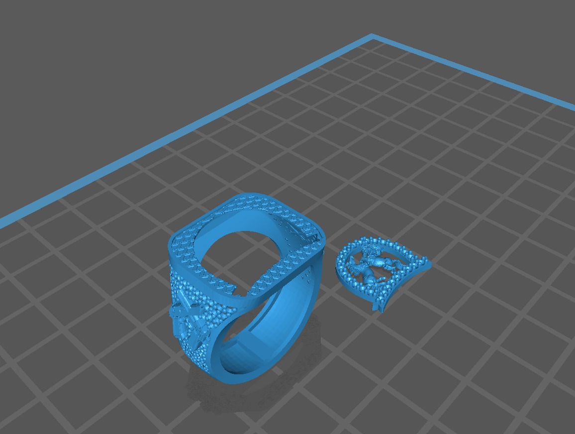 Anillo para caballero-hombre -v- 3D print model_10