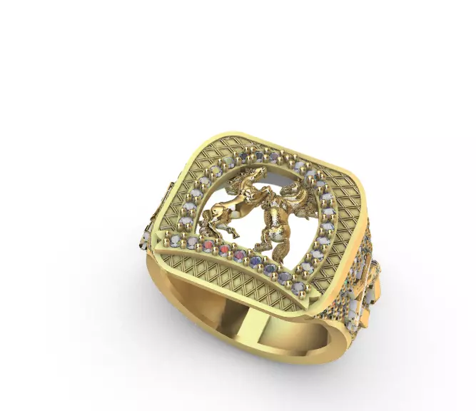 Anillo para caballero-hombre -v- 3D print model_0