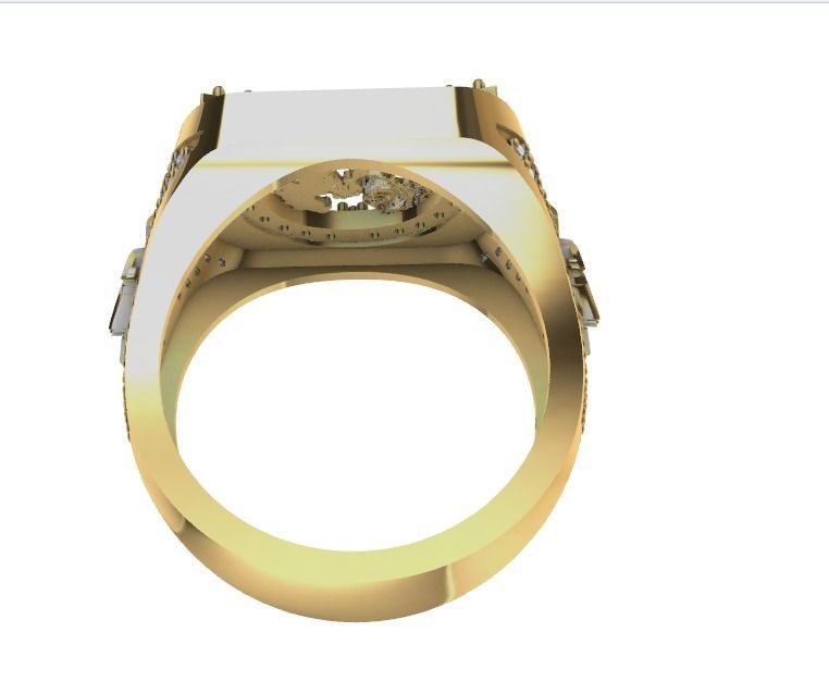Anillo para caballero-hombre -v- 3D print model_4