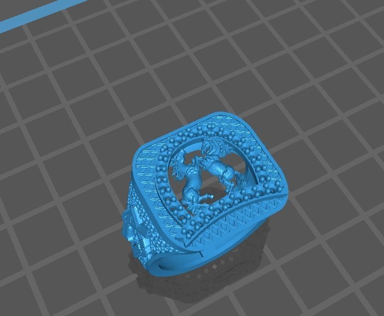 Anillo para caballero-hombre -v- 3D print model_9
