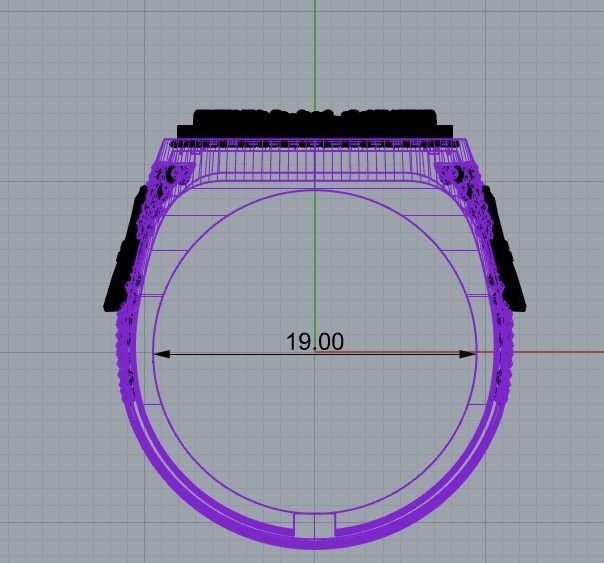 Anillo para caballero-hombre -v- 3D print model_5