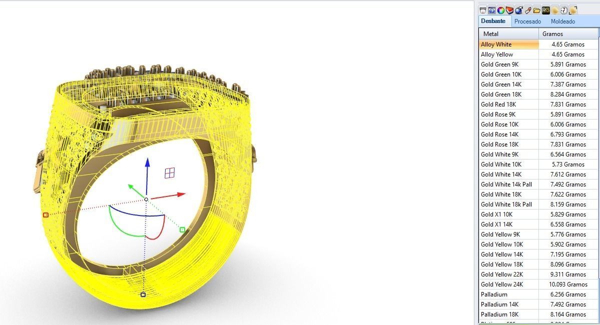 Anillo para caballero-hombre -v- 3D print model_8