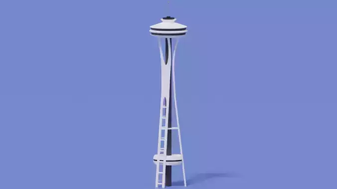 Cartoon Space Needle Seattle