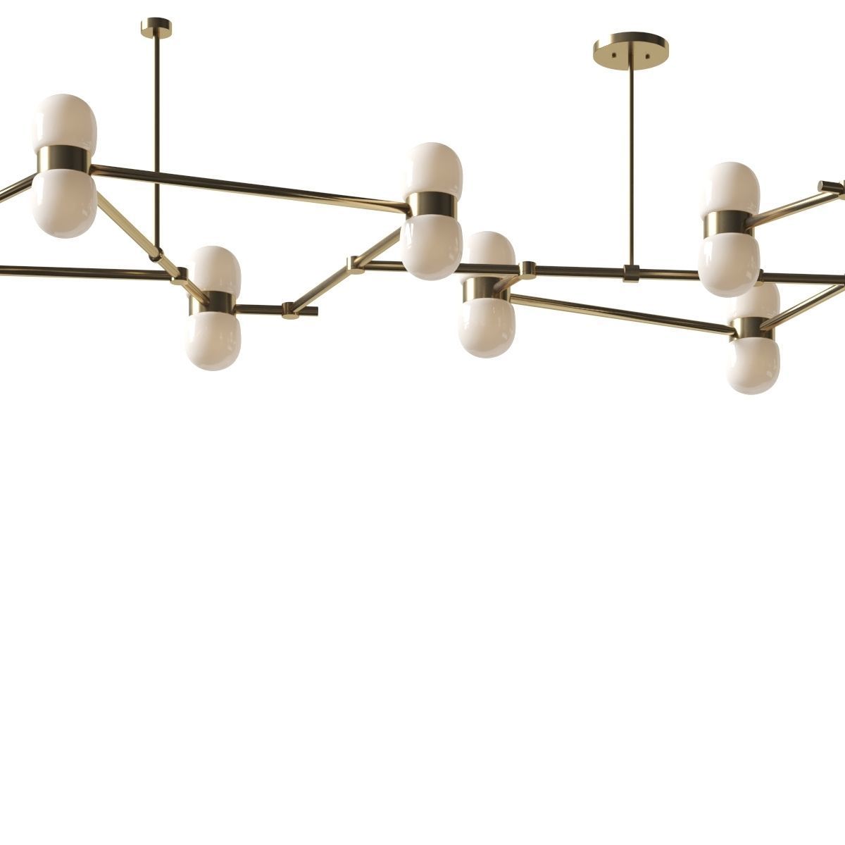 Contain - Nuvol Chandelier 10 gold 3D model_2