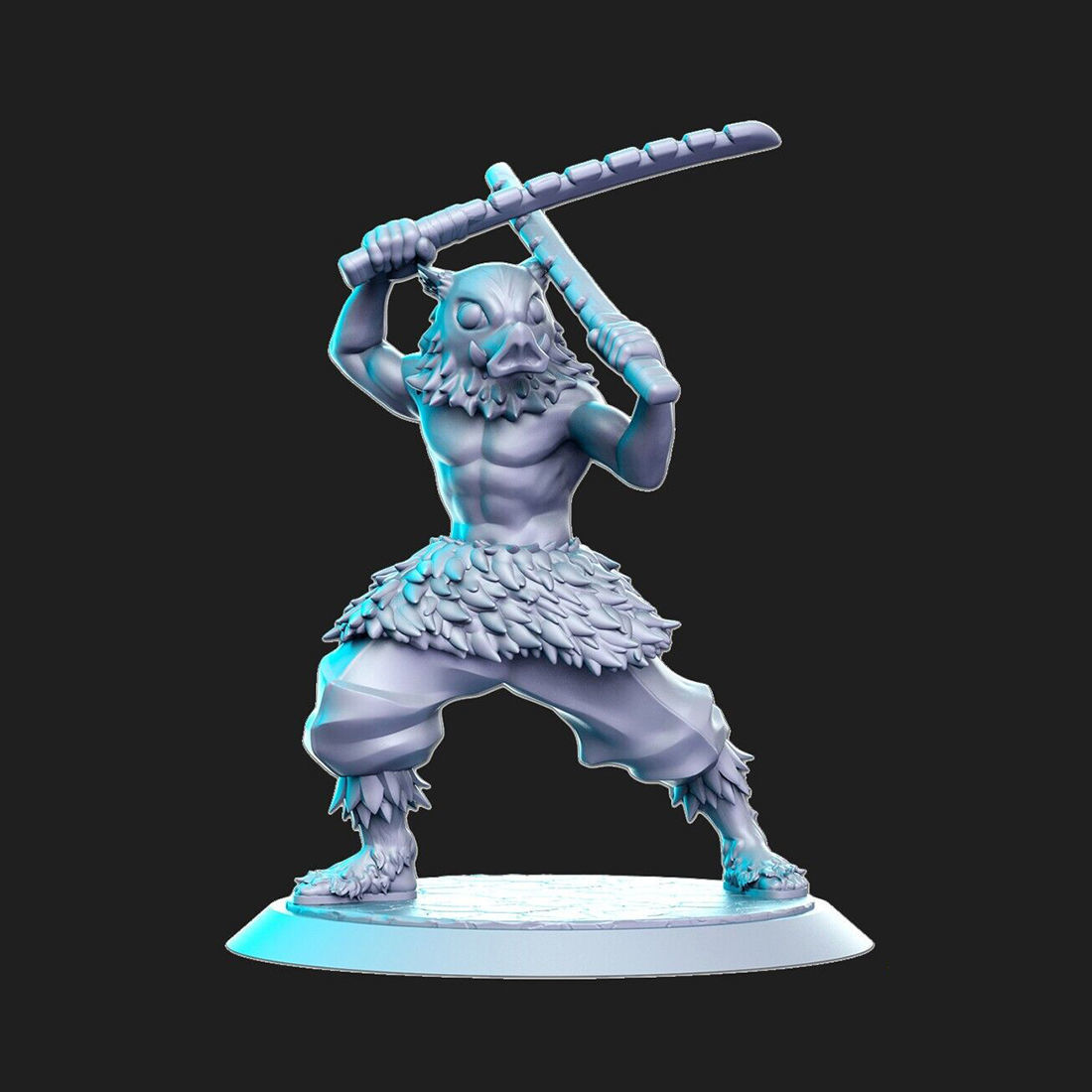 Inosuke Hashibira Demon Slayer 3D Model Ready to Print 3D print model_7