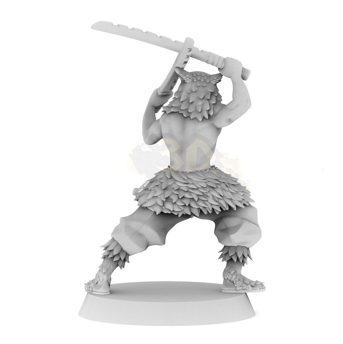 Inosuke Hashibira Demon Slayer 3D Model Ready to Print 3D print model_4