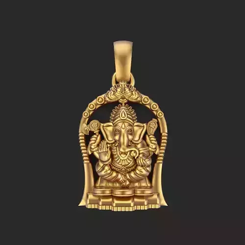 Ganesha Pendent 01 3D print model