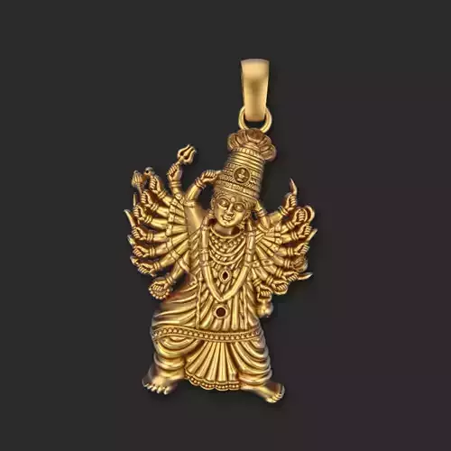 Saptshrungi Mata Pendent