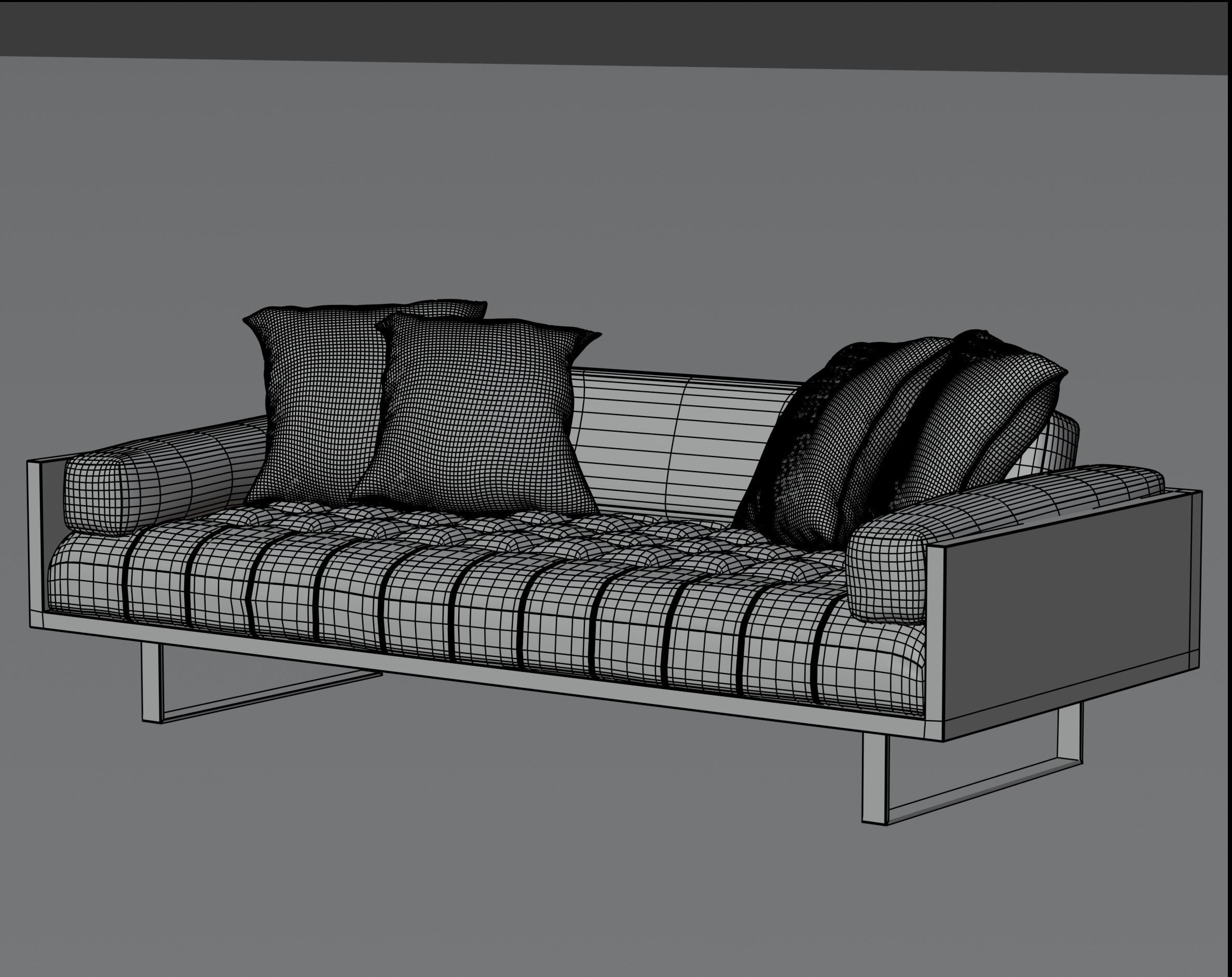 Reclaimed Wood Sofa 3D model Free 3D model_9