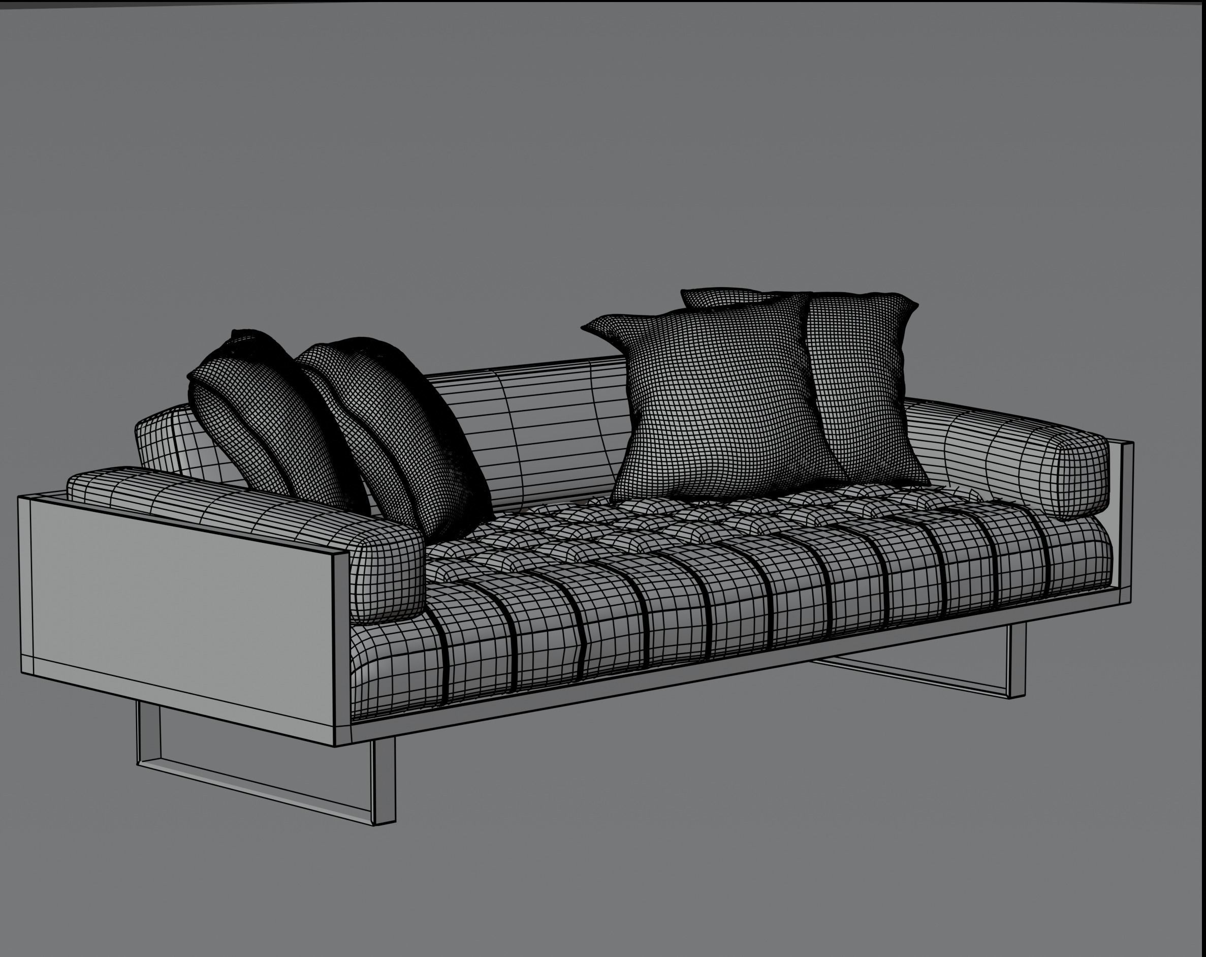 Reclaimed Wood Sofa 3D model Free 3D model_10