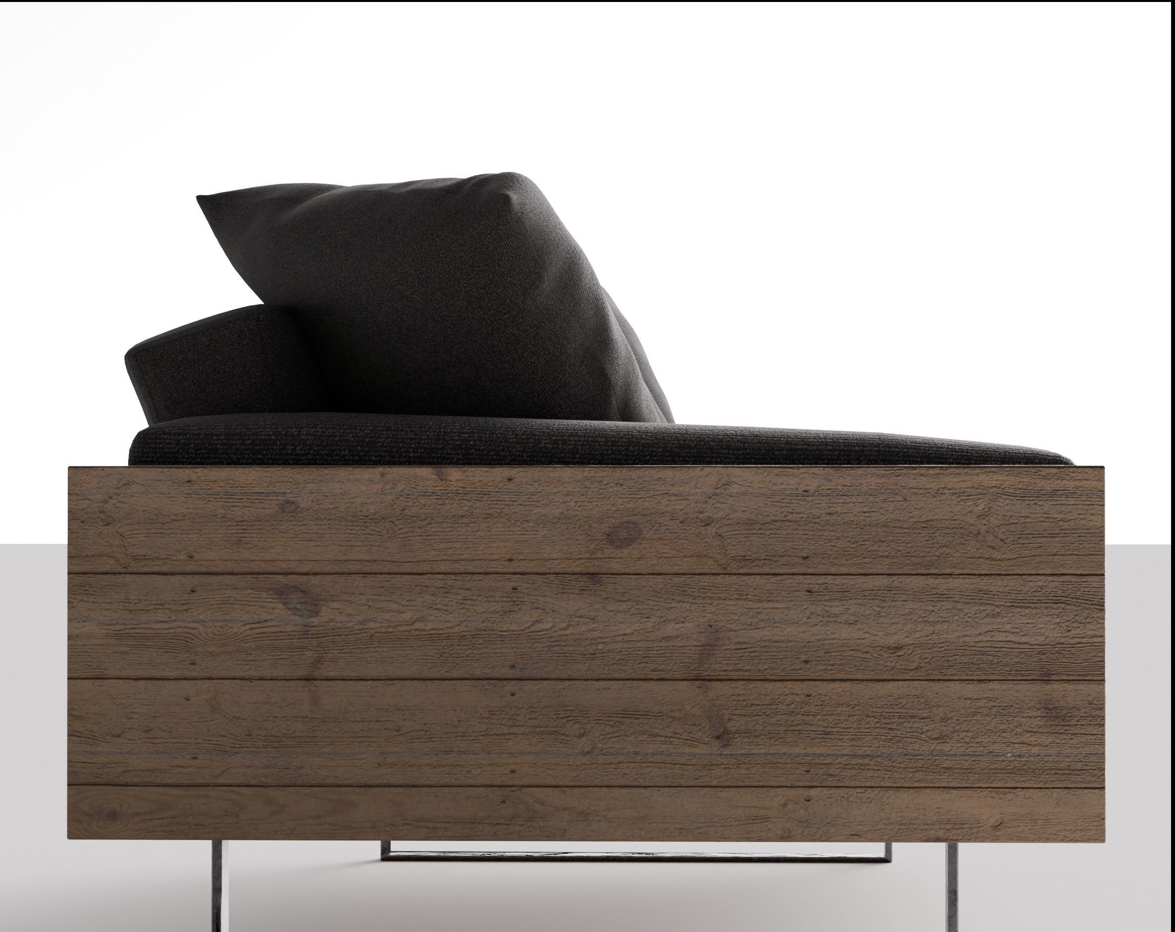 Reclaimed Wood Sofa 3D model Free 3D model_5