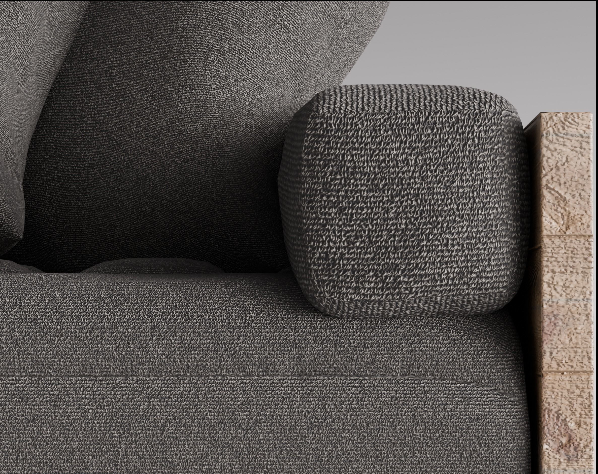 Reclaimed Wood Sofa 3D model Free 3D model_3