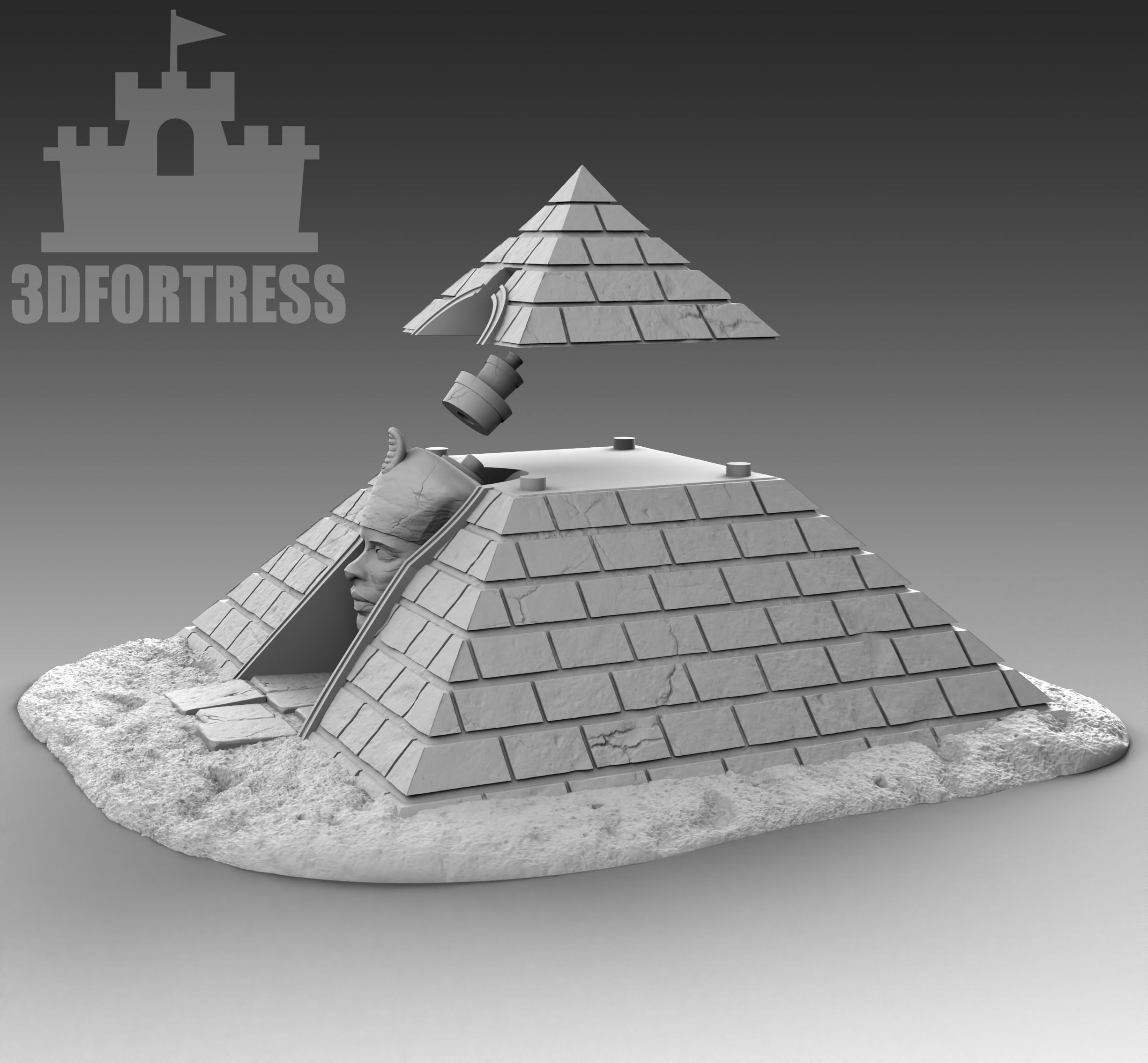 Pyramid 1 3D print model_3
